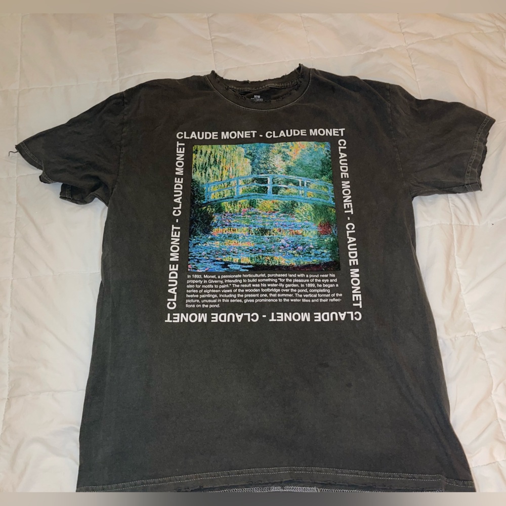 Claude Monet Graphic T-Shirt Size Medium